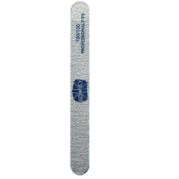RONNEY Professional PREMIUM Nailfile -PILNIK 100/100 SZARY - ZEBRA PROSTY   